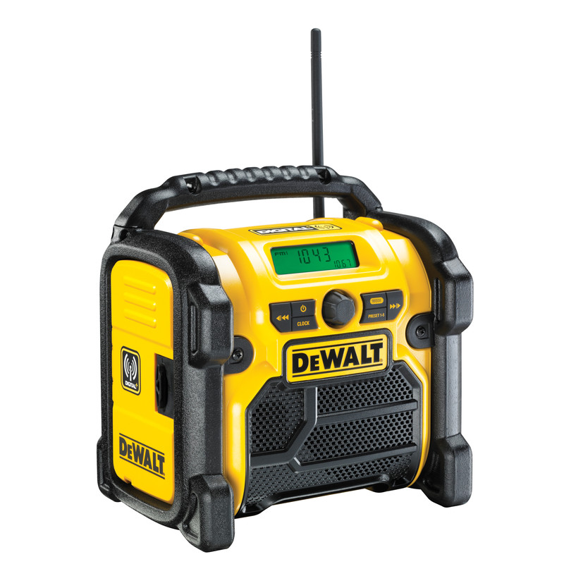  Dewalt DCR020 XR Compact Jobsite DAB Radio (10.8V, 14.4V, 18V Compatible)